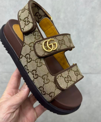 Gucci Double G Monogrammed Sandals